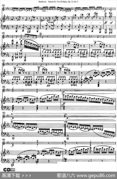 ViolinSonataNo.3inEbMajorOp.12No.3（小提琴+钢琴伴奏）