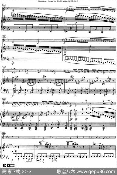 ViolinSonataNo.3inEbMajorOp.12No.3（小提琴+钢琴伴奏）