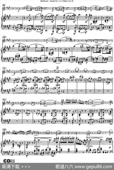 ViolinSonataNo.4inAMinorOp.23（小提琴+钢琴伴奏）
