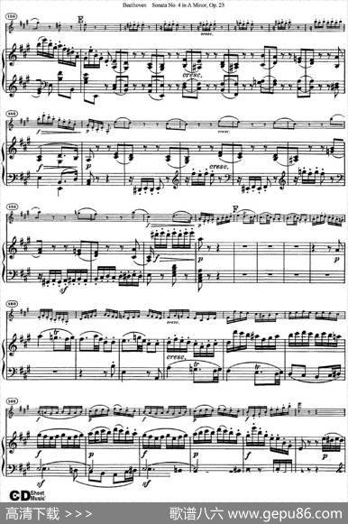 ViolinSonataNo.4inAMinorOp.23（小提琴+钢琴伴奏）