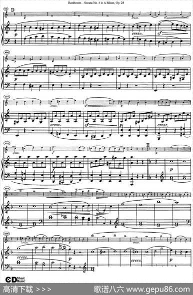 ViolinSonataNo.4inAMinorOp.23（小提琴+钢琴伴奏）