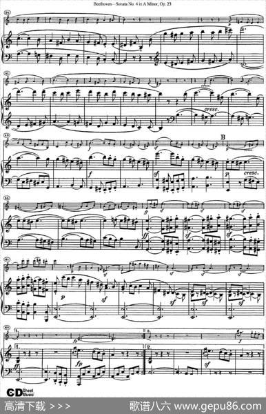 ViolinSonataNo.4inAMinorOp.23（小提琴+钢琴伴奏）