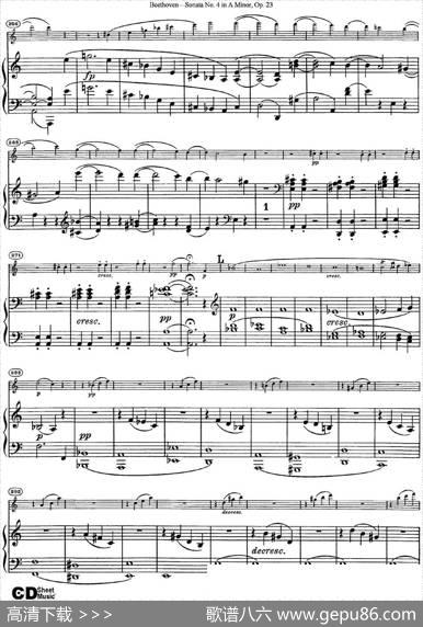 ViolinSonataNo.4inAMinorOp.23（小提琴+钢琴伴奏）