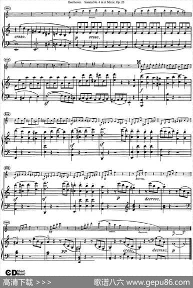 ViolinSonataNo.4inAMinorOp.23（小提琴+钢琴伴奏）