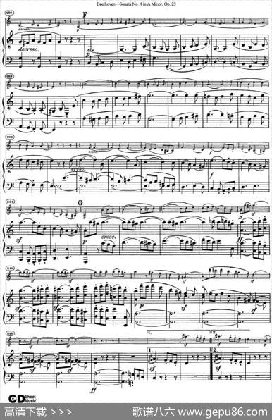 ViolinSonataNo.4inAMinorOp.23（小提琴+钢琴伴奏）