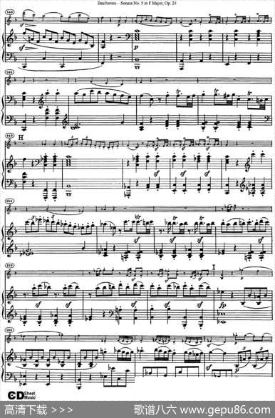 ViolinSonataNo.5inFMajorOp.24（小提琴+钢琴伴奏）