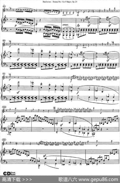 ViolinSonataNo.5inFMajorOp.24（小提琴+钢琴伴奏）