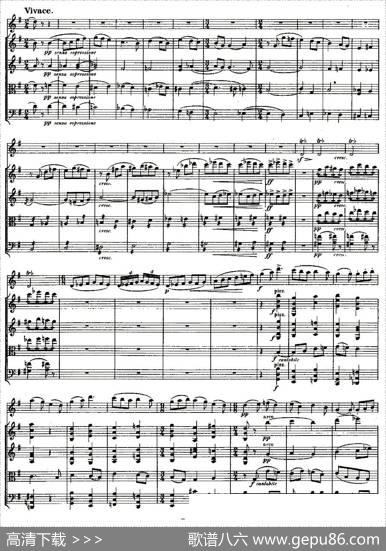 QUINTET.No3.（双簧管+弦乐五重奏第三乐章、总谱）