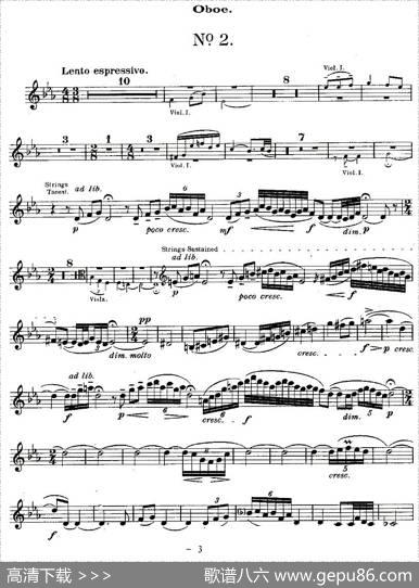 QUINTET.No1.（双簧管+弦乐五重奏、双簧管分谱）
