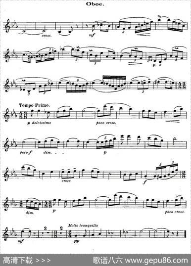 QUINTET.No1.（双簧管+弦乐五重奏、双簧管分谱）
