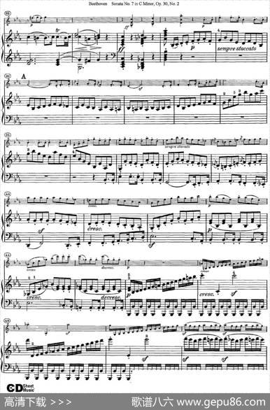 ViolinSonataNo.7inCMinorOp.30No.2（小提琴+钢琴伴奏）