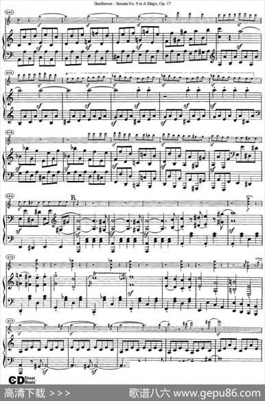 ViolinSonataNo.9inAMajorOp.47（小提琴+钢琴伴奏）