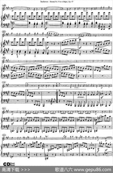ViolinSonataNo.9inAMajorOp.47（小提琴+钢琴伴奏）