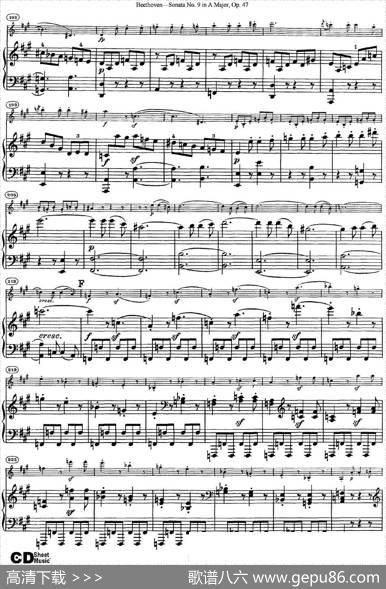 ViolinSonataNo.9inAMajorOp.47（小提琴+钢琴伴奏）