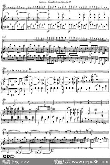 ViolinSonataNo.9inAMajorOp.47（小提琴+钢琴伴奏）
