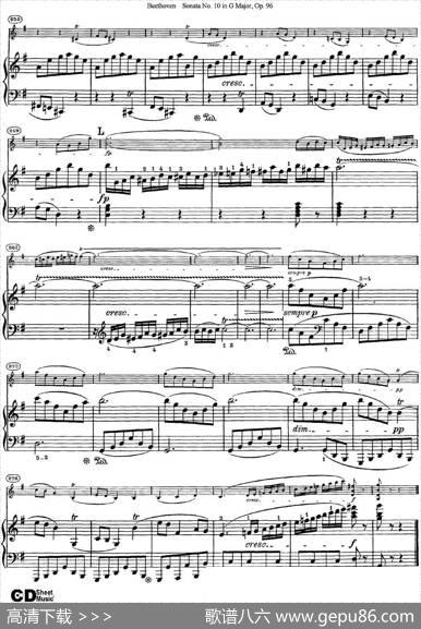 ViolinSonataNo.10inGMajorOp.96（小提琴+钢琴伴奏）