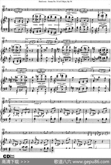 ViolinSonataNo.10inGMajorOp.96（小提琴+钢琴伴奏）
