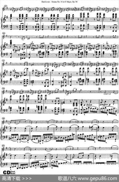 ViolinSonataNo.10inGMajorOp.96（小提琴+钢琴伴奏）