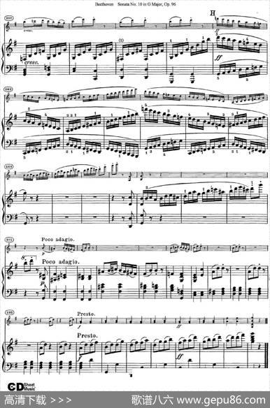 ViolinSonataNo.10inGMajorOp.96（小提琴+钢琴伴奏）