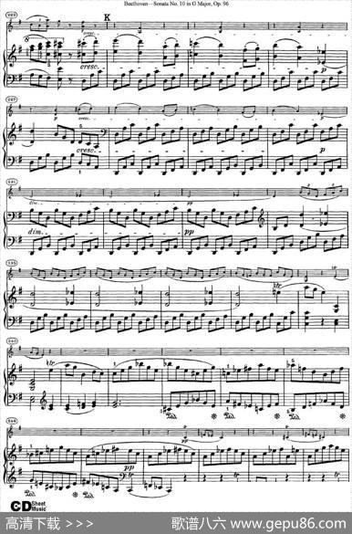 ViolinSonataNo.10inGMajorOp.96（小提琴+钢琴伴奏）