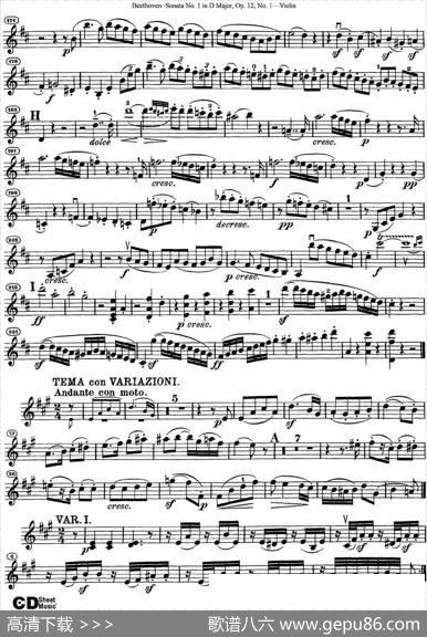 ViolinSonataNo.1inDMajorOp.12No.1
