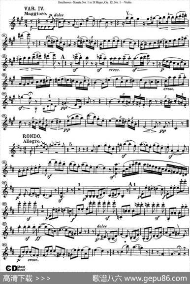 ViolinSonataNo.1inDMajorOp.12No.1