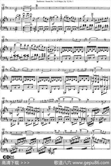 ViolinSonataNo.1inDMajorOp.12No.1（小提琴+钢琴伴奏）