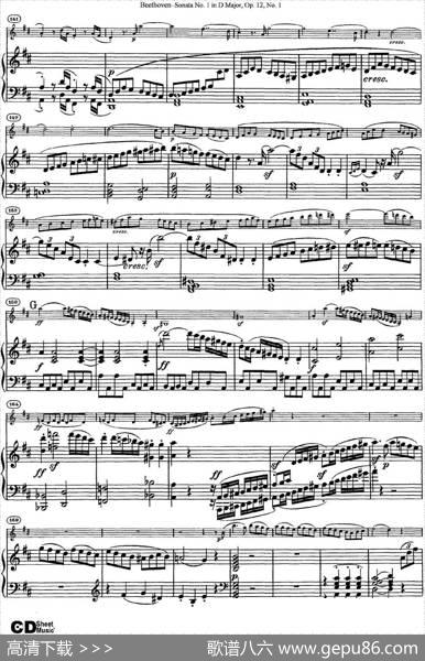 ViolinSonataNo.1inDMajorOp.12No.1（小提琴+钢琴伴奏）