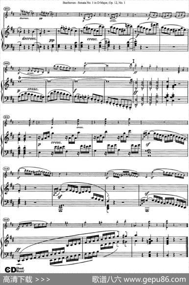ViolinSonataNo.1inDMajorOp.12No.1（小提琴+钢琴伴奏）
