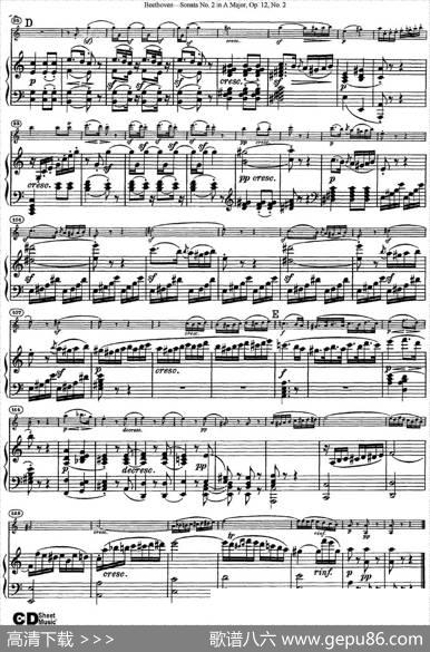 ViolinSonataNo.2inAMajorOp.12No.2（小提琴+钢琴伴奏）