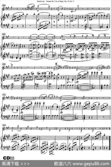 ViolinSonataNo.2inAMajorOp.12No.2（小提琴+钢琴伴奏）