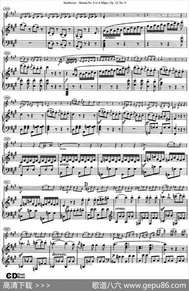 ViolinSonataNo.2inAMajorOp.12No.2（小提琴+钢琴伴奏）