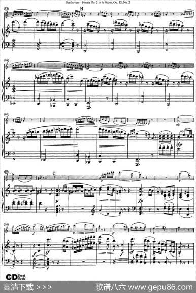 ViolinSonataNo.2inAMajorOp.12No.2（小提琴+钢琴伴奏）
