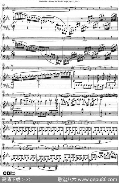 ViolinSonataNo.3inEbMajorOp.12No.3（小提琴+钢琴伴奏）