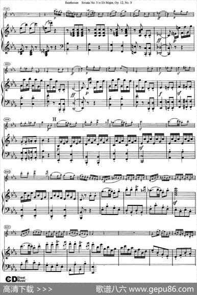 ViolinSonataNo.3inEbMajorOp.12No.3（小提琴+钢琴伴奏）