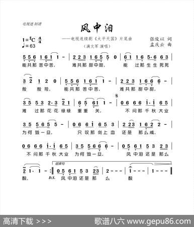 风中泪 - 张俊以|孟庆云
