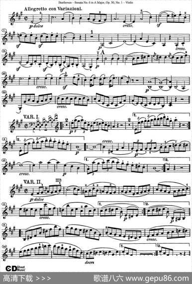 ViolinSonataNo.6inAMajorOp.30No.1