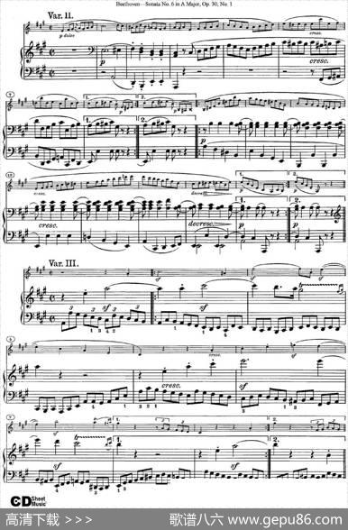 ViolinSonataNo.6inAMajorOp.30No.1（小提琴+钢琴伴奏）