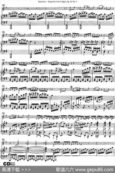 ViolinSonataNo.8inGMajorOp.30No.3（小提琴+钢琴伴奏）