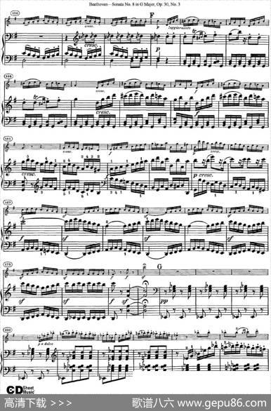 ViolinSonataNo.8inGMajorOp.30No.3（小提琴+钢琴伴奏）
