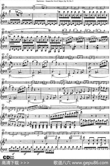 ViolinSonataNo.8inGMajorOp.30No.3（小提琴+钢琴伴奏）