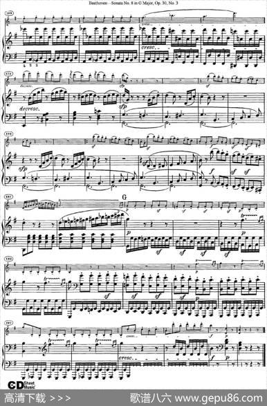 ViolinSonataNo.8inGMajorOp.30No.3（小提琴+钢琴伴奏）
