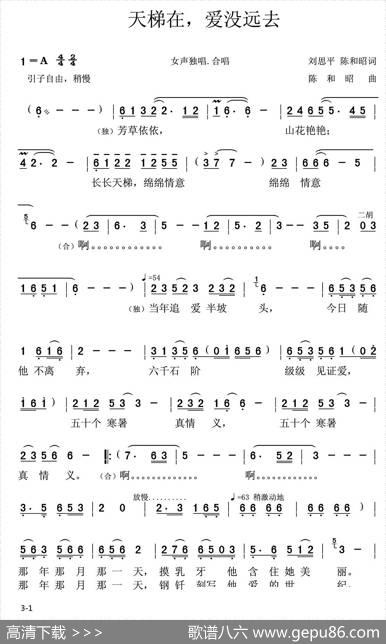 天梯在，爱没远去 - 刘思平、陈和昭|陈和昭