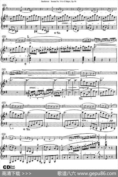 ViolinSonataNo.10inGMajorOp.96（小提琴+钢琴伴奏）