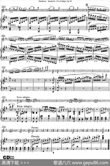 ViolinSonataNo.10inGMajorOp.96（小提琴+钢琴伴奏）