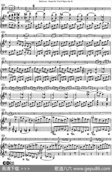 ViolinSonataNo.10inGMajorOp.96（小提琴+钢琴伴奏）