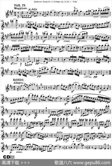 ViolinSonataNo.1inDMajorOp.12No.1
