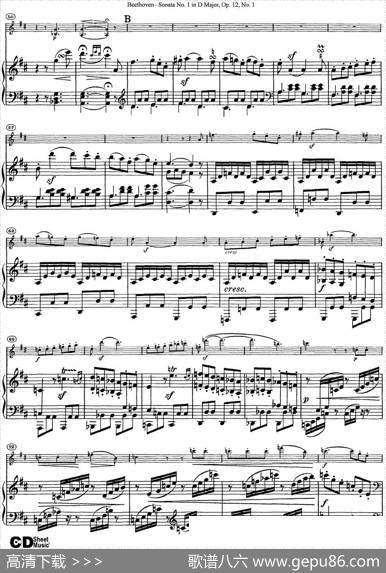 ViolinSonataNo.1inDMajorOp.12No.1（小提琴+钢琴伴奏）
