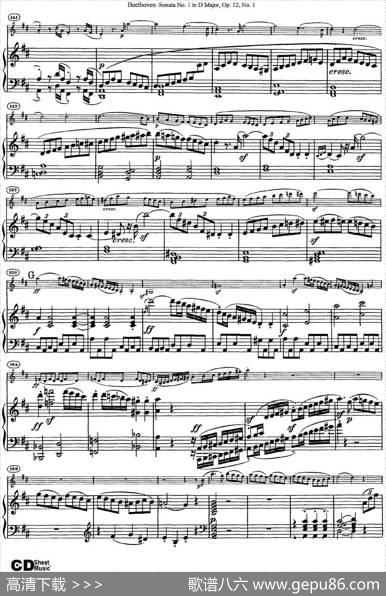 ViolinSonataNo.1inDMajorOp.12No.1（小提琴+钢琴伴奏）
