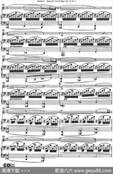 ViolinSonataNo.3inEbMajorOp.12No.3（小提琴+钢琴伴奏）